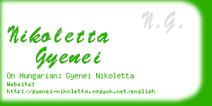 nikoletta gyenei business card